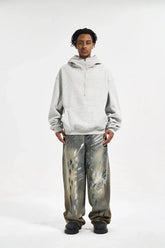 Y2K Graffiti Hand Drawn Wide Leg Jeans